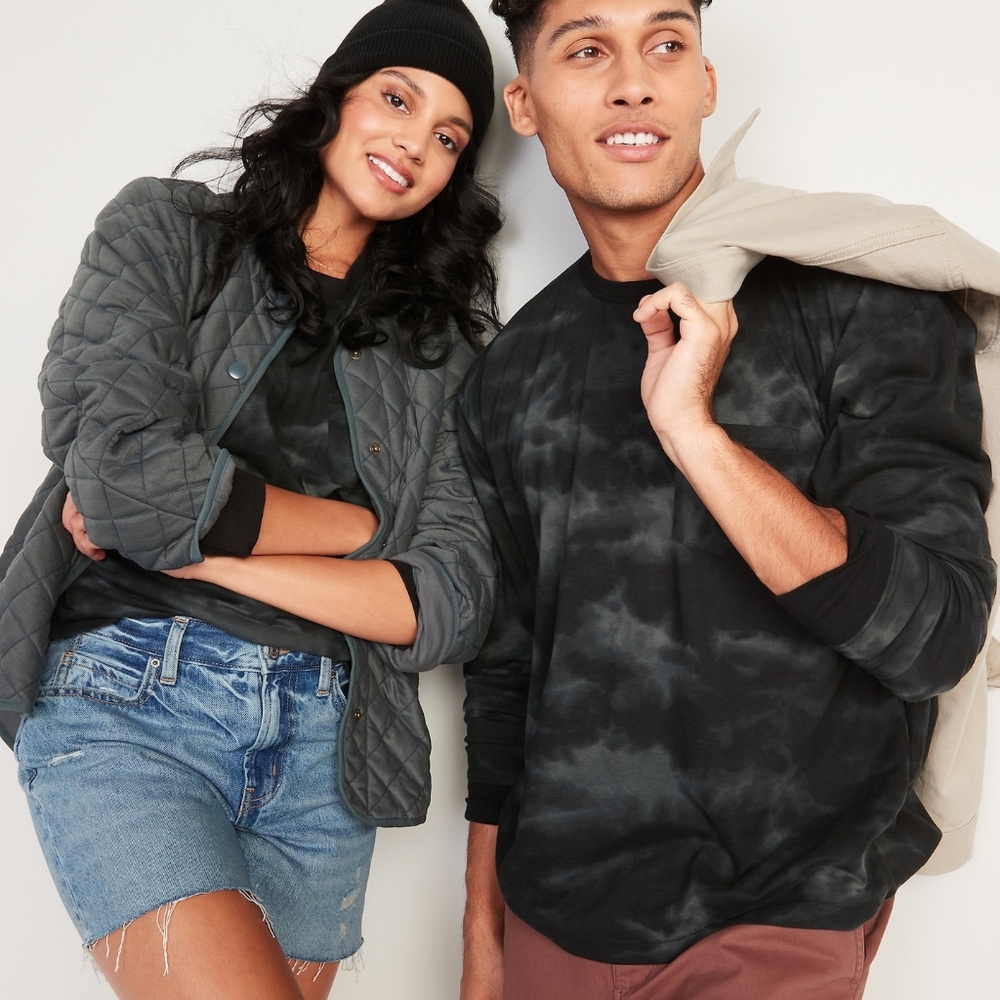 Old Navy Vintage Tie-Dye Gender-Neutral Long-Sleeve T-Shirt for Adults
